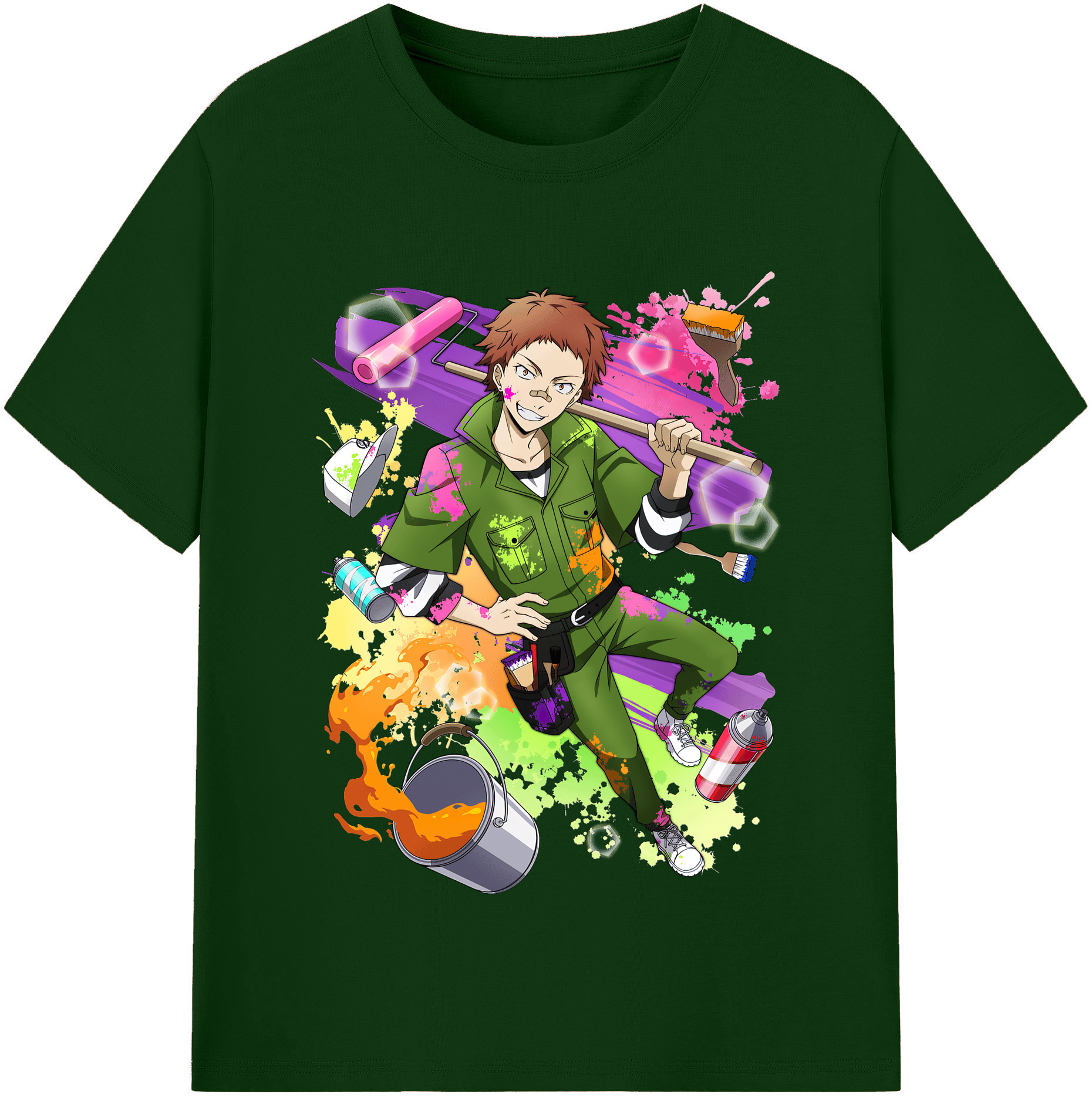 （画像用） 文豪ストレイドッグス Bungo Stray Dogs 綿100％半袖Tシャツ（フロントプリント）